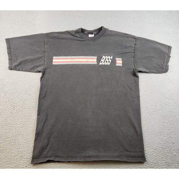 Boss Other - VTG 90's BOSS Shirt Men's Extra Large Embroidered Logo GREAT FADE Heavy Grunge